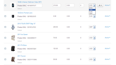 Выбор валюты товара CS-Cart